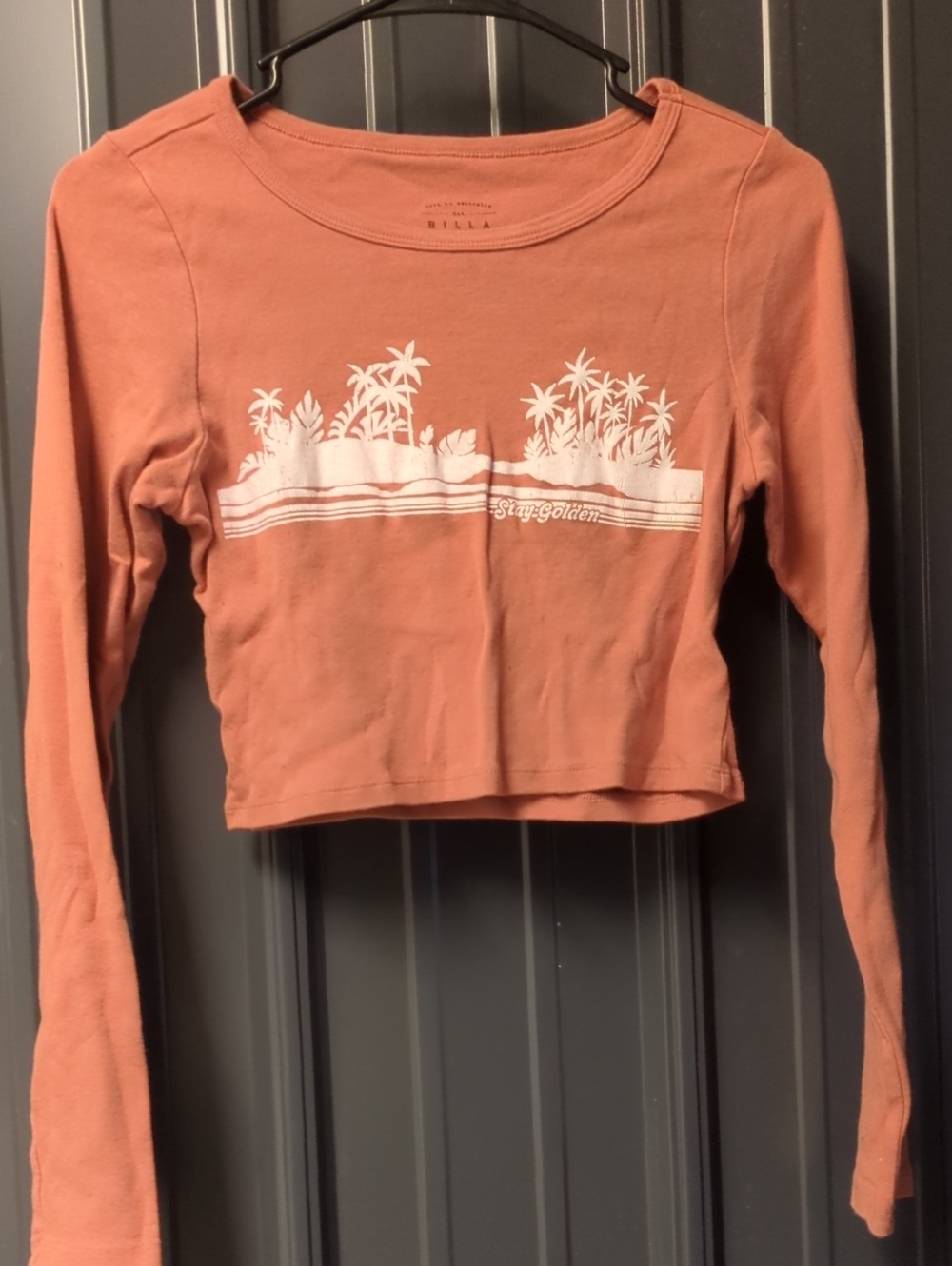 Billabong Rust Orange Crew Neck Tee